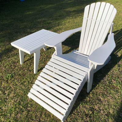 PAINTED CAPE COD / ADIRONDACK CHAIR: Round tail + Stool + Cover