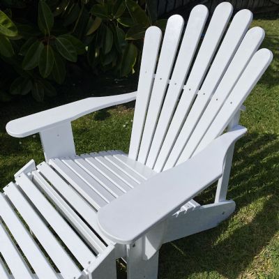 PAINTED CAPE COD / ADIRONDACK CHAIR: Fan tail + Stool + Cover
