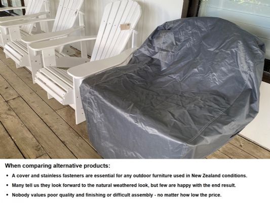 PAINTED CAPE COD / ADIRONDACK CHAIR: Fan tail + Stool + Cover