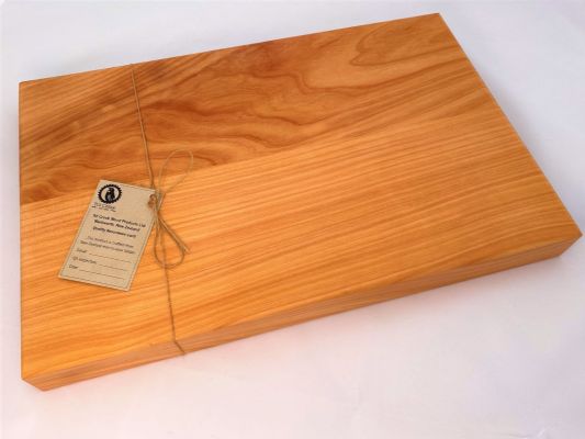 MACROCARPA BREAD BOARD: Large clear + Board Conditioner