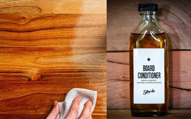 MACROCARPA BREAD BOARD: Large clear + Board Conditioner