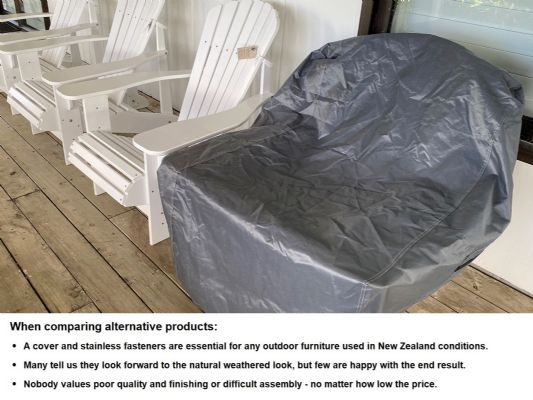 PINE CAPE COD / ADIRONDACK CHAIR: Round tail + Cover