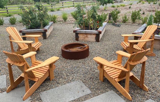MACROCARPA CAPE COD / ADIRONDACK CHAIR: Round tail + Cover