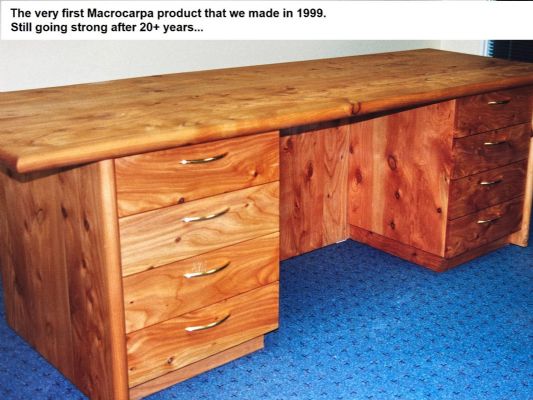 MACROCARPA OUTDOOR TABLE / BENCH SEATS: 2.0 Solid Leg